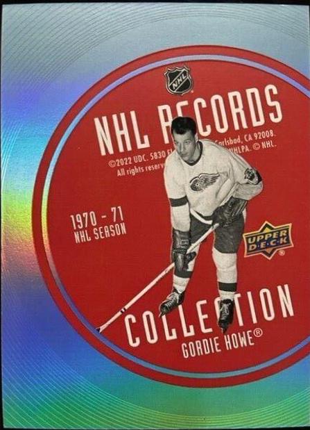 Gordie Howe [Platinum] #RB-16 Hockey Cards 2021 Upper Deck Record Collections