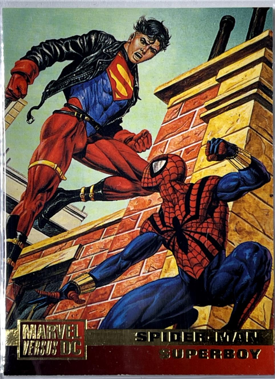 Spider-Man vs. Superboy #11 1995 Fleer DC vs Marvel Holo F/X