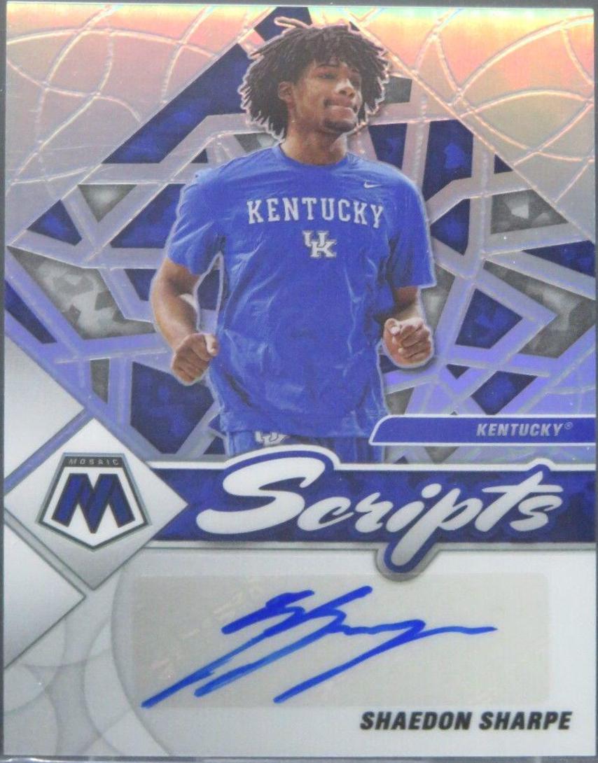 Shaedon Sharpe #MS-SSH Basketball Cards 2022 Panini Chronicles Draft Picks Mosaic Scripts Autographs