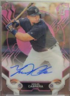 Miguel Cabrera [Pink] #MC Baseball Cards 2019 Topps High Tek Autographs