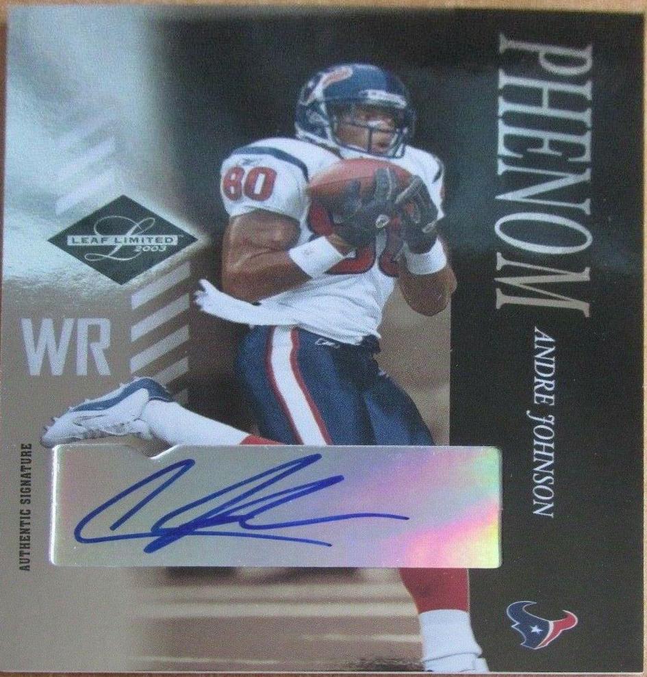 Andre Johnson [Autograph] #145 Football Cards 2003 Leaf Limited