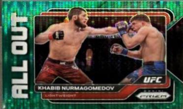 Khabib Nurmagomedov [Green Pulsar] #27 Ufc Cards 2023 Panini Prizm UFC All Out