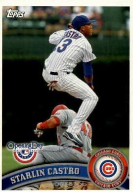 Starlin Castro #115 Baseball Cards 2011 Topps Opening Day