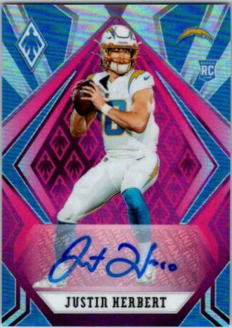 Justin Herbert [Autograph Pink] #103 Football Cards 2020 Panini Phoenix