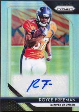 Royce Freeman #24 Football Cards 2018 Panini Prizm Rookie Autographs