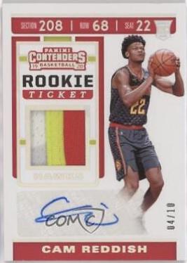 Cam Reddish [Autograph] #RTS-CRD Basketball Cards 2019 Panini Contenders Rookie Ticket Swatches