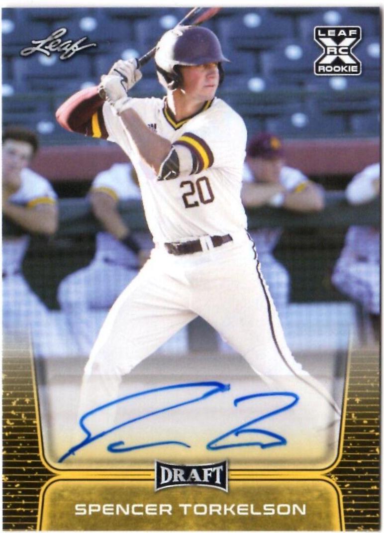 Spencer Torkelson [Hobby] #BA-ST1 Baseball Cards 2020 Leaf Draft Autographs