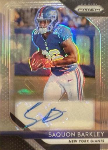 Saquon Barkley #2 Football Cards 2018 Panini Prizm Rookie Autographs