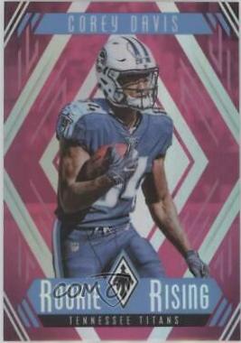 Corey Davis [Pink] #RR-30 Football Cards 2017 Panini Phoenix Rookie Rising