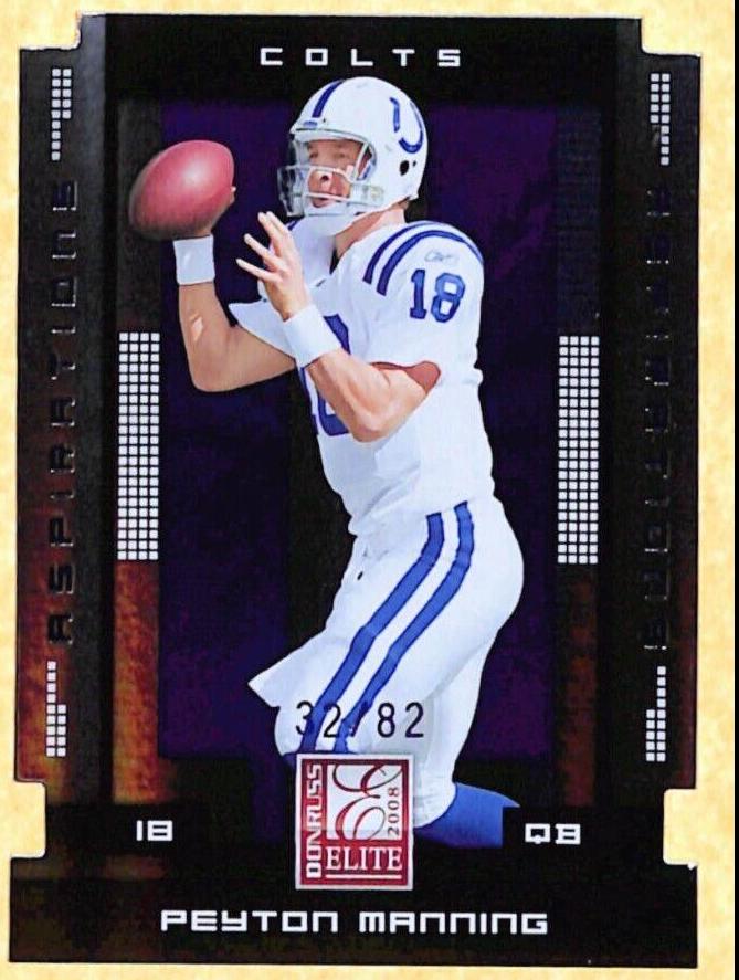 Peyton Manning [Aspirations] #41 Football Cards 2008 Panini Donruss Elite