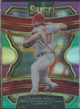 Aaron Nola [Tri Color] #88 Baseball Cards 2020 Panini Select