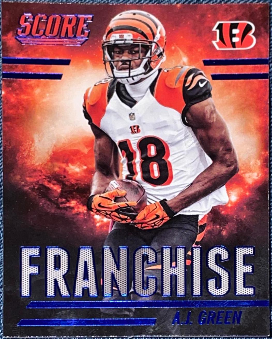 aj green “blue” #F3 Football Cards 2014 Panini Score Franchise