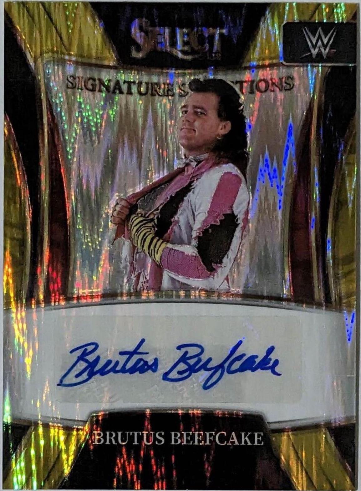 Brutus Beefcake [Gold Prizm] #SN-BBF Wrestling Cards 2022 Panini Select WWE Signature Selections