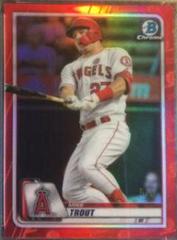 Mike Trout [Red Refractor] #1 Baseball Cards 2020 Bowman Chrome Prices