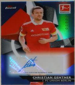 Christian Gentner [Blue Refractor] #BCA-CGE Soccer Cards 2020 Topps Finest Bundesliga Autographs