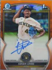 Abner Uribe [Orange Wave] #CPA-AU Baseball Cards 2023 Bowman Chrome Prospect Autographs Prices