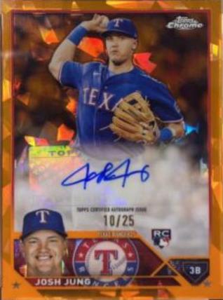 Josh Jung [Orange] #USA-JJ Baseball Cards 2023 Topps Chrome Update Sapphire Autographs