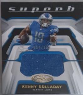 Kenny Golladay #SU-KG Football Cards 2019 Panini Certified Superb Swatches