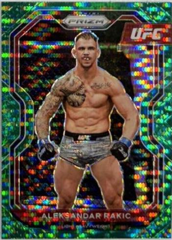 Aleksandar Rakic [Green Pulsar] #16 Ufc Cards 2021 Panini Prizm UFC