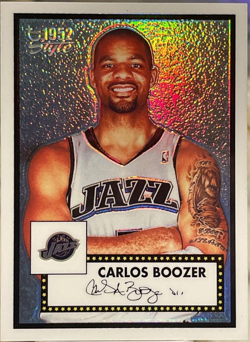 Carlos Boozer [Chrome Refractor] #130 Basketball Cards 2005 Topps 1952 Style