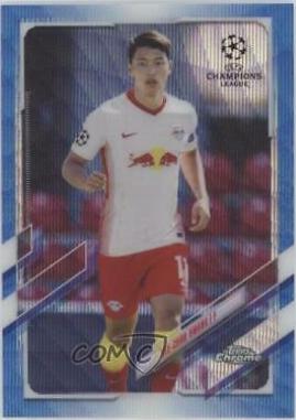 Hee chan Hwang [Blue Wave] #10 Soccer Cards 2020 Topps Chrome UEFA Champions League