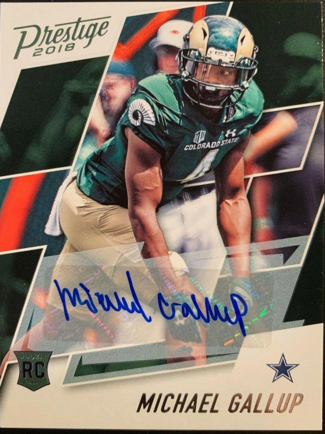 Michael Gallup [Signature] #287 Football Cards 2018 Panini Prestige