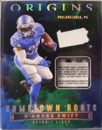 D'Andre Swift [Green] #HR-DSW Football Cards 2022 Panini Origins Hometown Roots