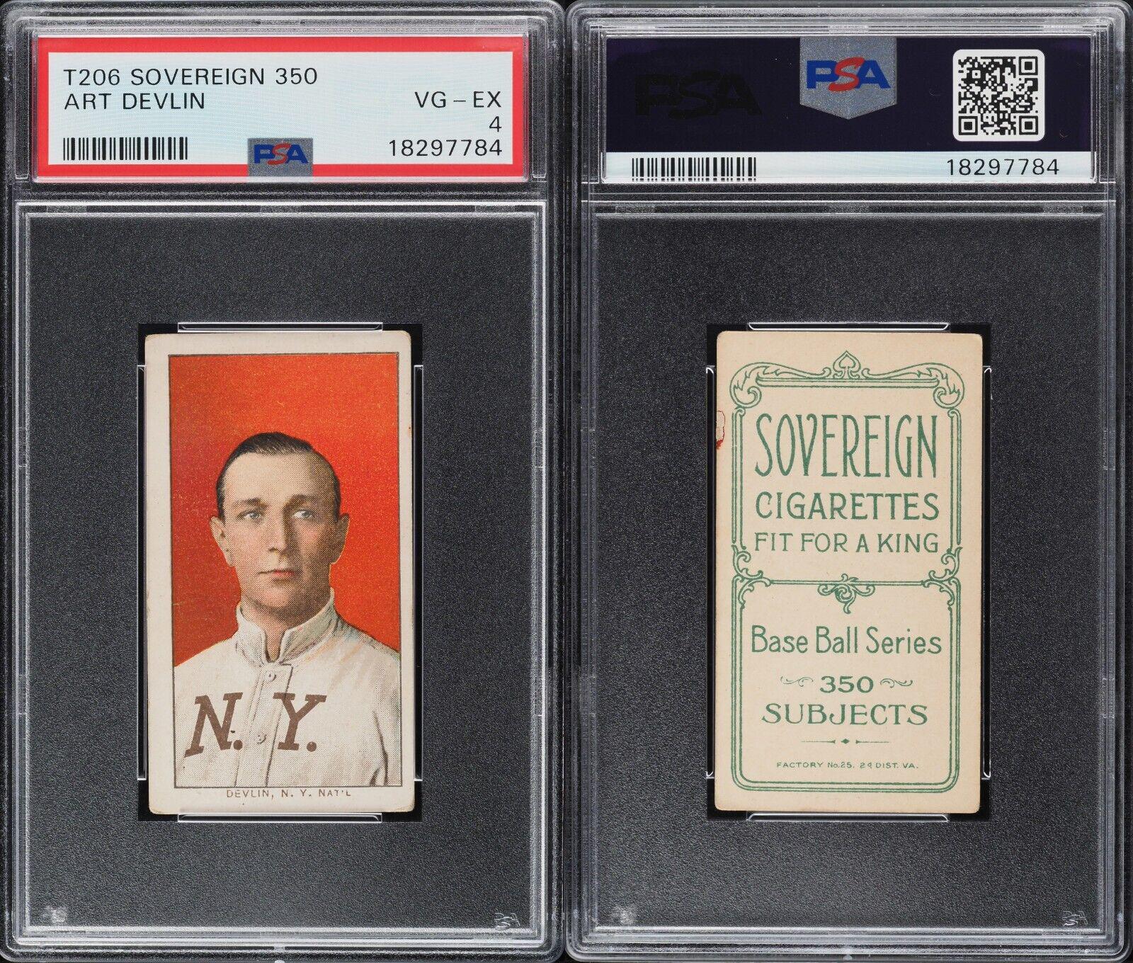 Art Devlin #NNO Baseball Cards 1909 T206 Sovereign 350