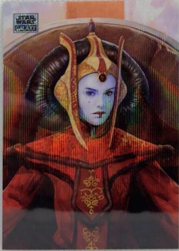 Queen Amidala  [Wave Refractor] #AN-9 Star Wars 2024 Topps Chrome Galaxy Art of Naboo