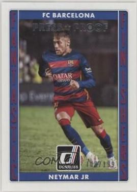 Neymar Jr. [Silver Press Proof] #10 Soccer Cards 2015 Panini Donruss Fantastic Finishers