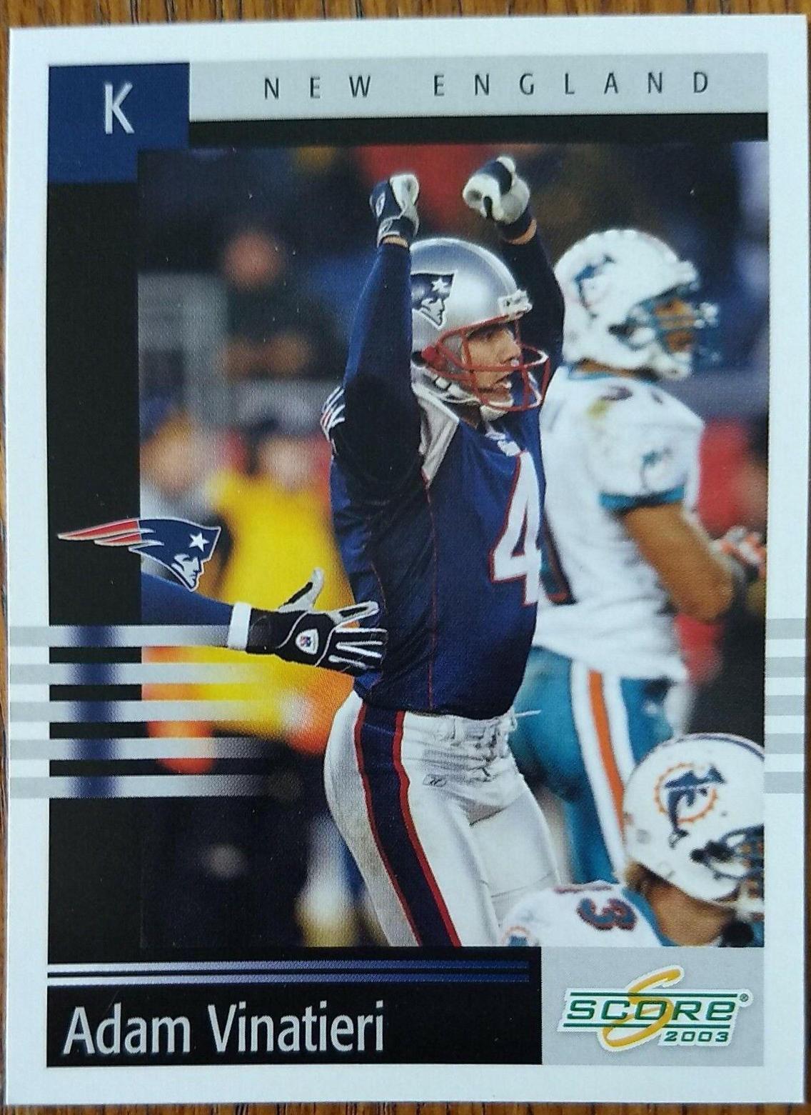 Adam Vinatieri #89 Football Cards 2003 Panini Score