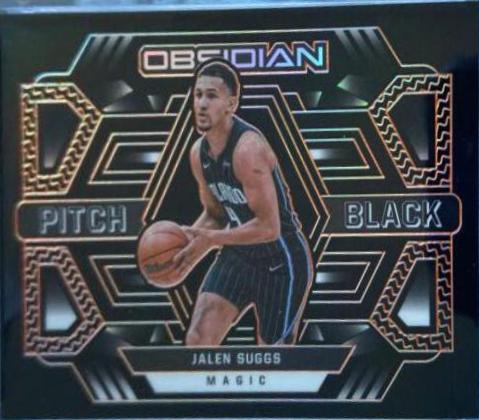 Jalen Suggs [Orange] #23 Basketball Cards 2021 Panini Obsidian Pitch Black