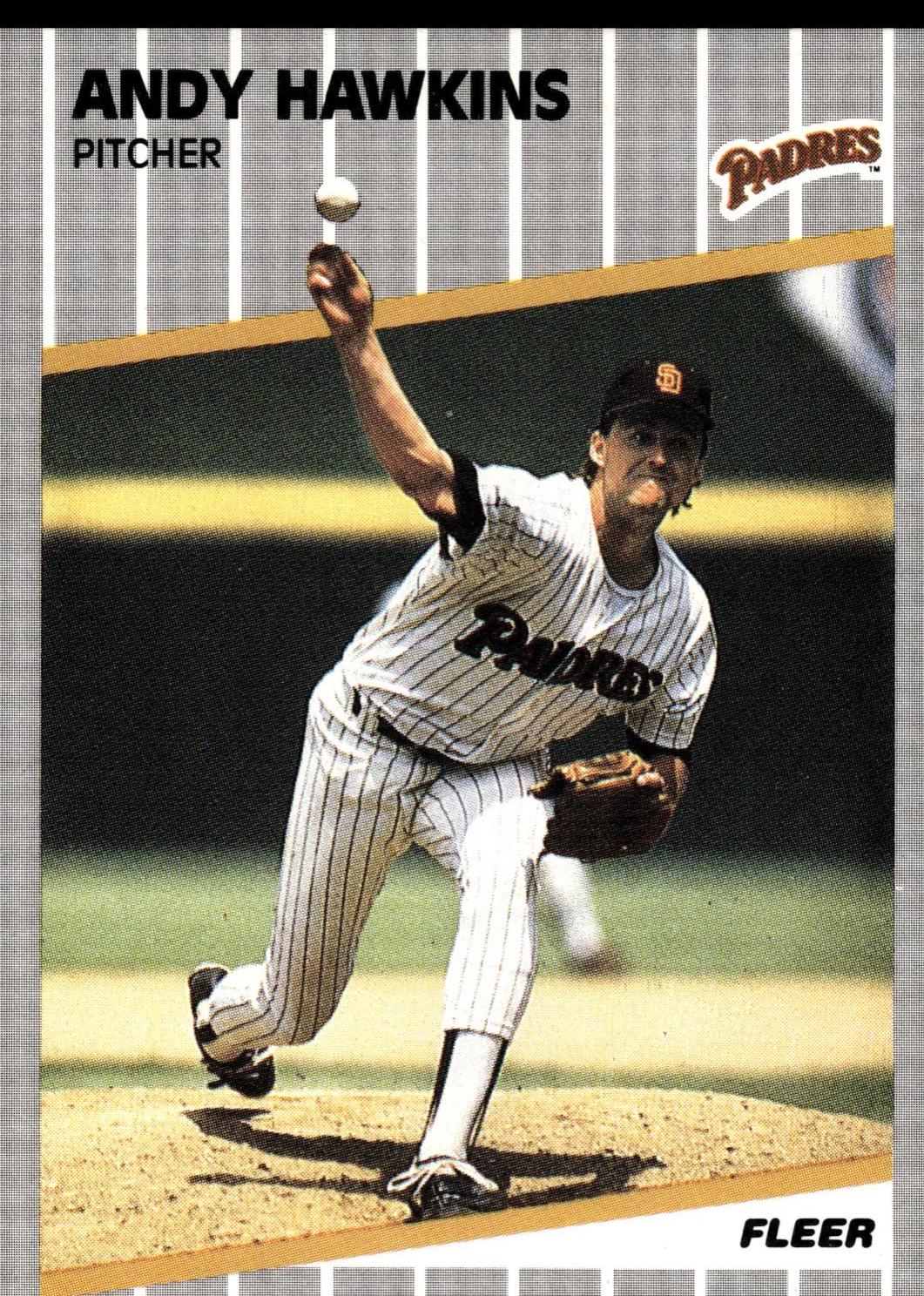 Andy Hawkins #307 Baseball Cards 1989 Fleer