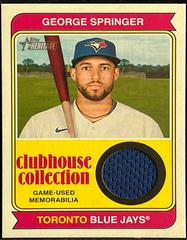 George Springer #CCR-GS Baseball Cards 2023 Topps Heritage Clubhouse Collection Relics Prices