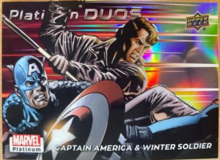 Captain America / Winter Soldier [Rainbow] #PD1 Marvel 2023 Upper Deck Platinum Duos