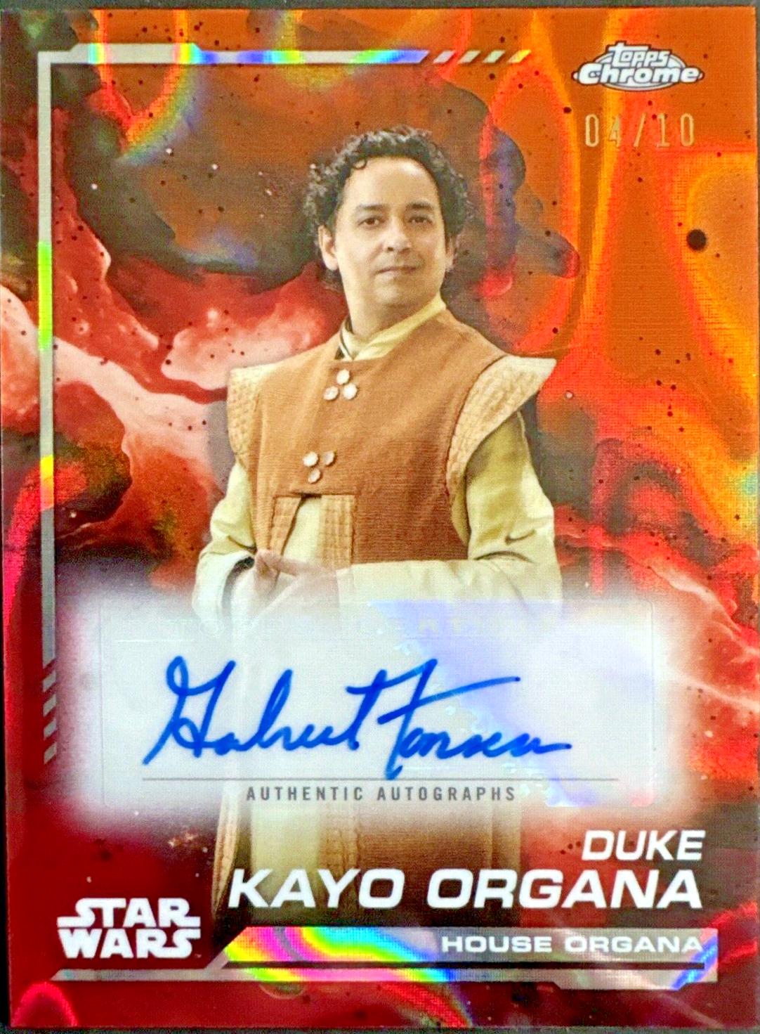 Gabriel Fonseca as Duke Kayo Organa [Mustafar Lava Refractor] #AU-DKO Star Wars 2024 Topps Chrome Autograph