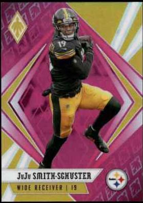 JuJu Smith Schuster [Pink] #1 Football Cards 2020 Panini Phoenix