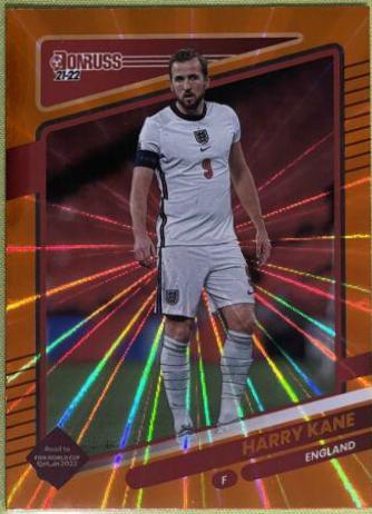 Harry Kane [Orange Laser] #46 Soccer Cards 2021 Panini Donruss Road to Qatar