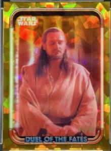 A Moment of Calm for Qui-Gon Jinn [Gold] #DF-10 Star Wars 2024 Topps Chrome Sapphire Duel of the Fates