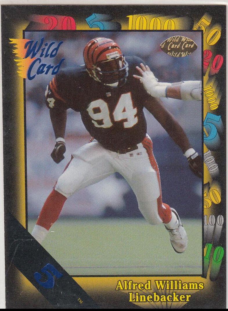 Alfred Williams [5 Stripe] #84 Football Cards 1991 Wild Card