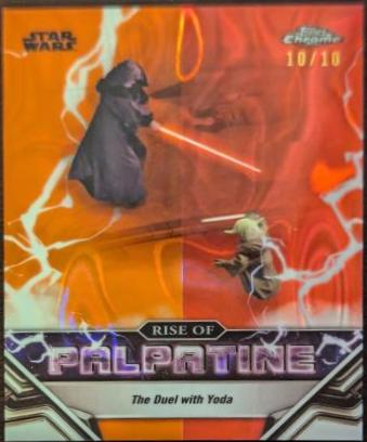 The Duel with Yoda [Mustafar Lava Refractor] #RP-11 Star Wars 2024 Topps Chrome The Rise of Palpatine