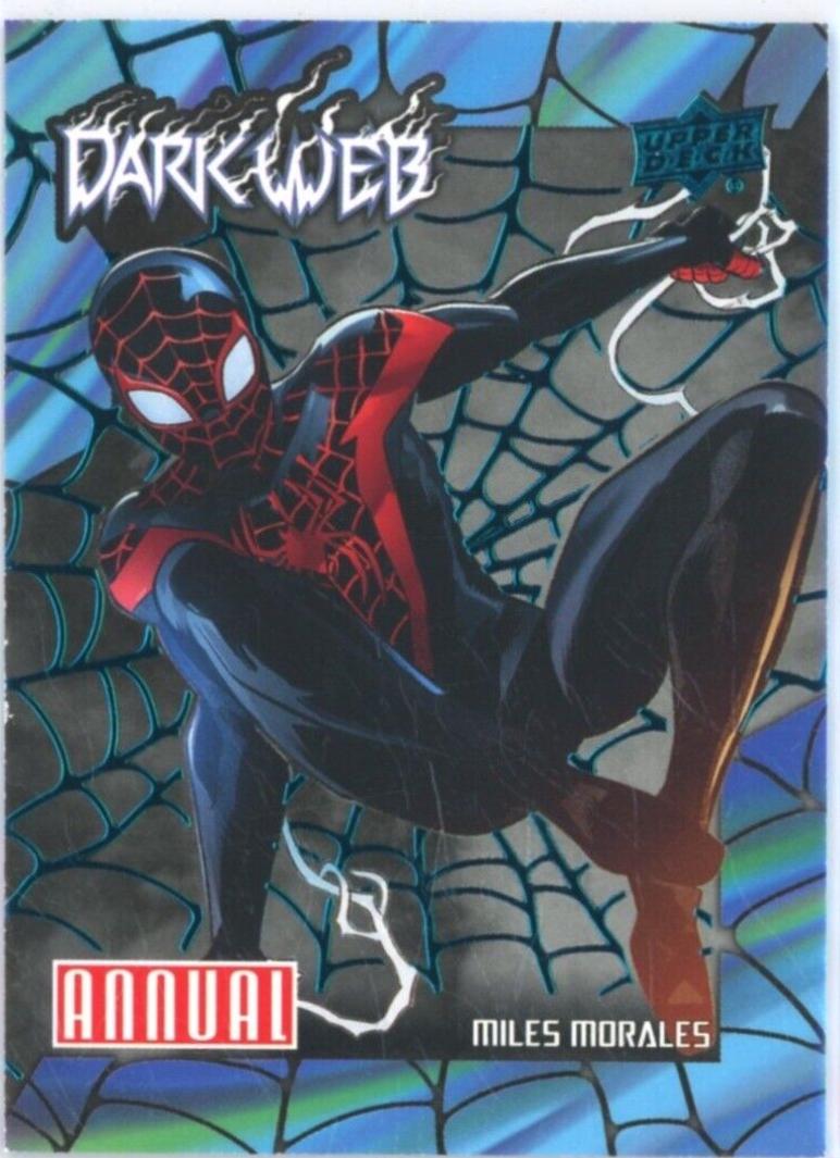 Miles Morales [Turquoise] #DW-17 Marvel 2023 Upper Deck Annual Dark Web