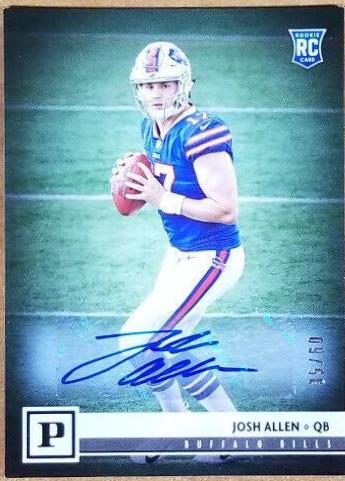 Rookie hot card of Josh Allen Number 307