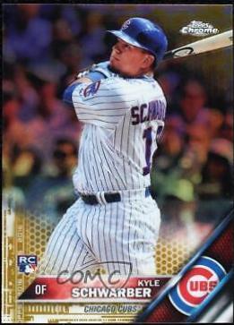 Kyle Schwarber [Vertical Gold Refractor] #166 Baseball Cards 2016 Topps Chrome