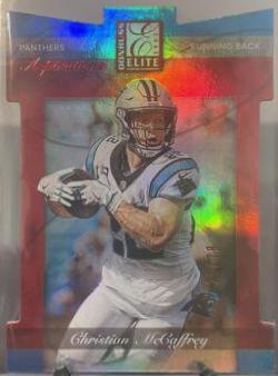 Christian McCaffrey [Aspirations Die Cut] #2002-33 Football Cards 2022 Panini Donruss 2002 Elite