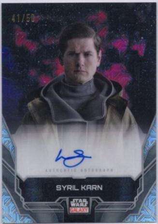 Kyle Soller as Syril Karn [Mojo Refractor] #A-SO Star Wars 2024 Topps Chrome Galaxy Autograph