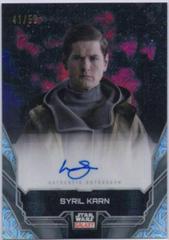 Kyle Soller as Syril Karn [Mojo Refractor] #A-SO Star Wars 2024 Topps Chrome Galaxy Autograph Prices