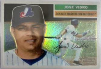 Jose Vidro [Refractor] #17 Baseball Cards 2005 Topps Heritage Chrome