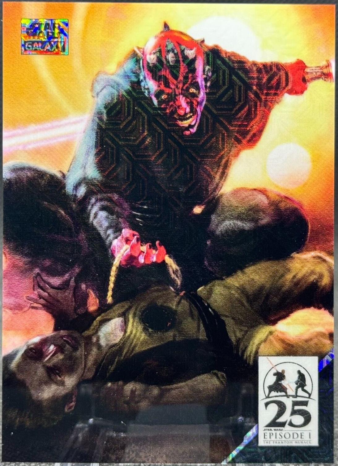 Darth Maul [Mojo Refractor] #AM-9 Star Wars 2024 Topps Chrome Galaxy Art of Darth Maul