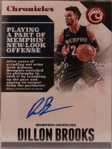 Dillon Brooks [Red] #CA-DBK Basketball Cards 2017 Panini Chronicles Autographs